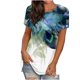 thumbnail image 1 of Tops a la moda para mujer, camisetas holgadas informales con estampado divertido, blusa con estampado de cuello redondo Fridja  bn2718, 1 of 5