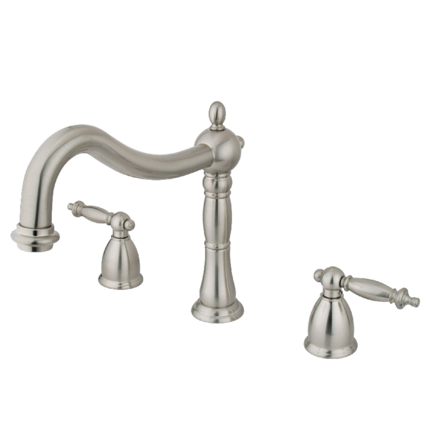 Kingston Brass Ks134.Tl Heritage Deck Mounted Roman Tub Filler