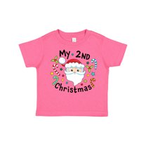 Inktastic My Second Christmas Santa with Candy Canes Boys or Girls Toddler T-Shirt