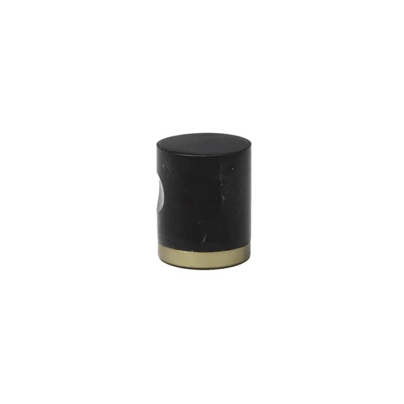 Marquina Marble & Brass Knobs 10 Piece Set