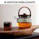 thumbnail image 2 of Tetera De Vidrio Con Infusor Removible Y Tapa De Madera De 900ml Con Agarradera De Madera, 2 of 9
