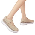 thumbnail image 6 of Domzle Women Mary Jane Shoes Slip On Walking Flats Comfortable Dressy Knit Washable Casual Shoe with Arch Support Beige, 6 of 6