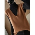 thumbnail image 4 of Bovemsi Sweaters for Women Cozy Autumn Winter Knitted Sweater Vest Korean Sleeveless V Neck Pullover Female Loose Tops Waistcoats Soft Fall Sweaters, 4 of 4
