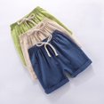 thumbnail image 5 of GYRATEDREAM Toddler Boy Summer Shorts, Boys Summer Cotton Linen Active Jogger Shorts Drawstring Elastic Waist Running Shorts for 9-11Y, 5 of 8