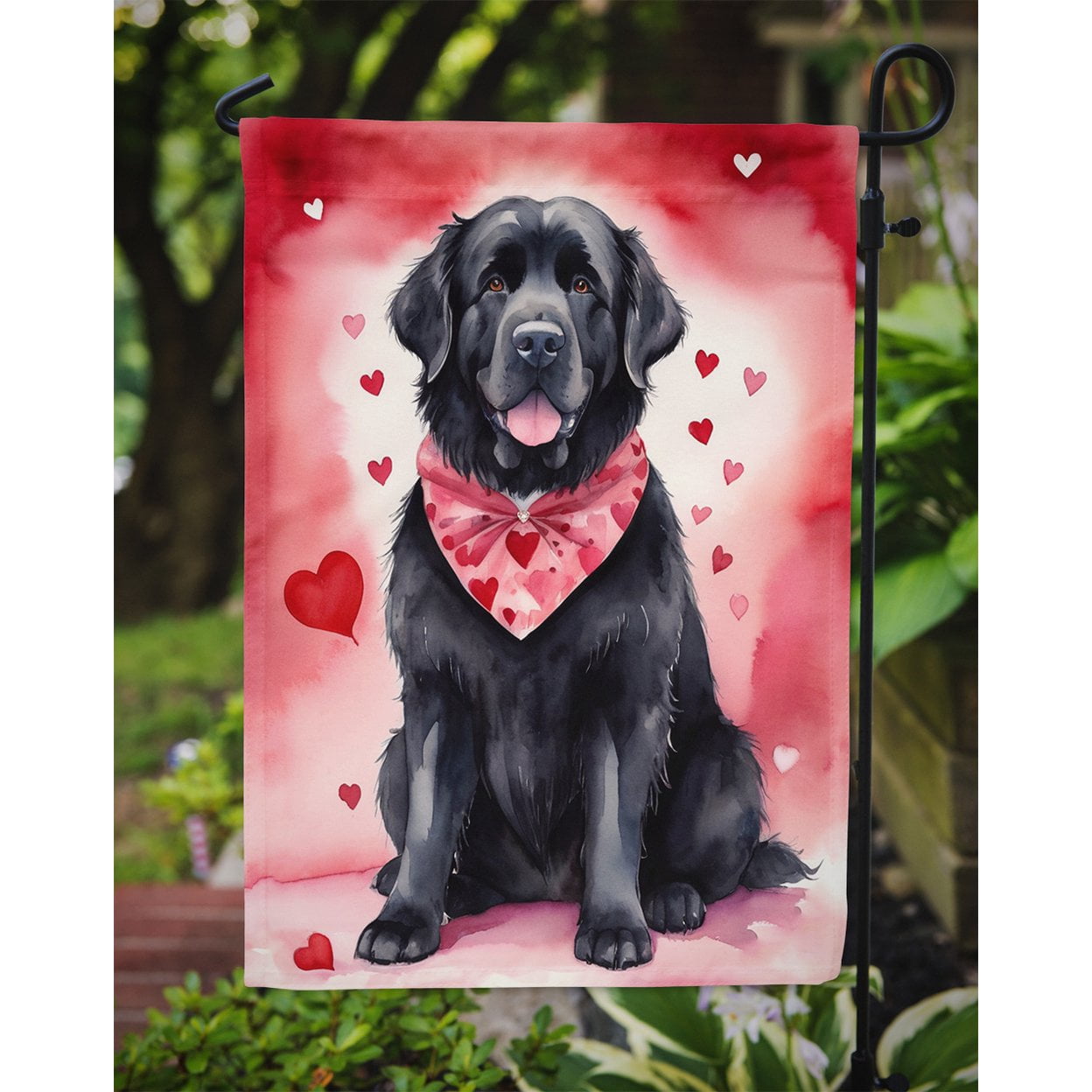 Newfoundland My Valentine Garden Flag 11.25 in x 15.5 in