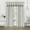 thumbnail image 2 of Woven Trends Semi Sheer Checkered Curtains 84 Inches Long, Rustic Farmhouse Gingham Curtains for Bedroom, Living Room, and Kitchen, Single Panel, 42" x 84", Silver, 2 of 6