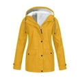 thumbnail image 2 of Chaqueta impermeable Baoblaze Rompevientos Con capucha para mujer Amarillo X, 2 of 4