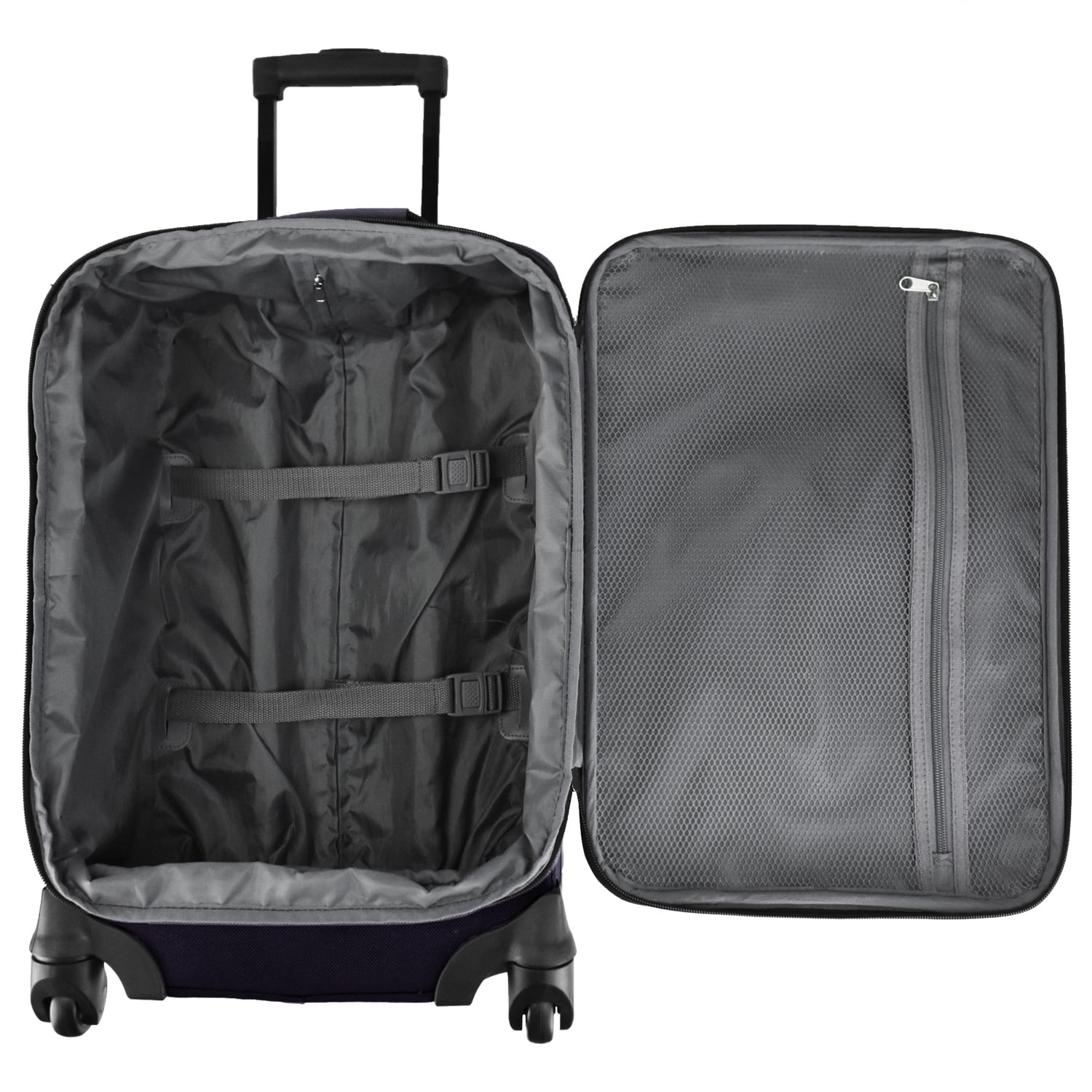 U.S. Traveler Charleville Fabric Expandable Spinner Luggage, Purple, 29" Checked Large