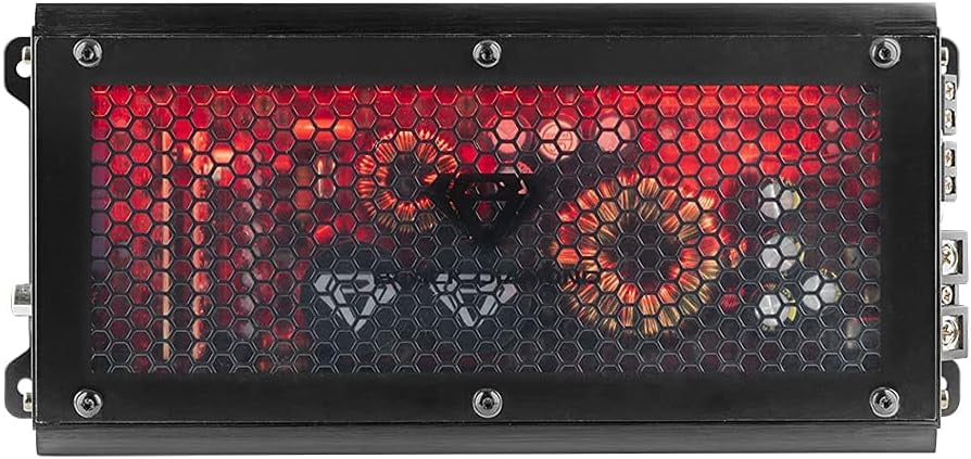 Black Diamond DIA-K1X Class D 1-Channel Monoblock Car Amplifier 3000 Watts - Amplifier 1-Channel with Acrylic Window & LED Lighting