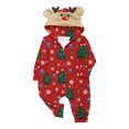 thumbnail image 3 of Odeerbi Christmas Onesie Pajamas for Family Holiday Hooded Sleep Jumpsuit Long Sleeve Family Christmas Pajamas Matching Sets Baby Lattice Print Jumpsuit Sleepwear Xmas PJs Set Multicolor, 3 of 5