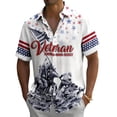 thumbnail image 5 of Telankuip Men's American 250th Anniversary Print Summer Shirts 1776-2026 Patriotic Tee Loose Breathable Button down down Casual Top for Independence Day 1-White XXL, 5 of 5