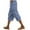 Blue, variant on BLVB Womens Summer Striped Capris Pants Casual Loose Comfy Trendy Outfits Elastic Waist Cropped Trouser Beach Clothes with Pockets