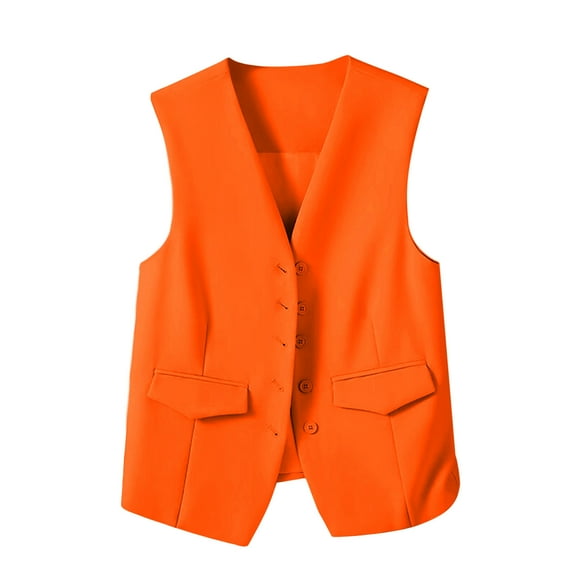 Kaliqueen Sleeveless Blazer Vest for Women Fashion Casual Lightweight Open Front Work Office Blazer Jackets with Pockets