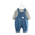 thumbnail image 3 of KAUOD Boy Girl Denim Overalls Baby Solid Color Suspender Pants Toddlers Adjustable Strap Casual Jean Jumpsuit with Pockets, 3 of 9