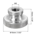 thumbnail image 2 of Uxcell Knurled Thumb Nuts, 3 Pack M5 x D16mm x H10mm Stainless Steel Knobs Fasteners Through Hole for 3D Printer Parts, 2 of 5