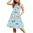 thumbnail image 2 of LOVZFMLL Robe d'Été Sans Manches Imprimée Décontractée et Mignonne pour Filles, 2 of 8