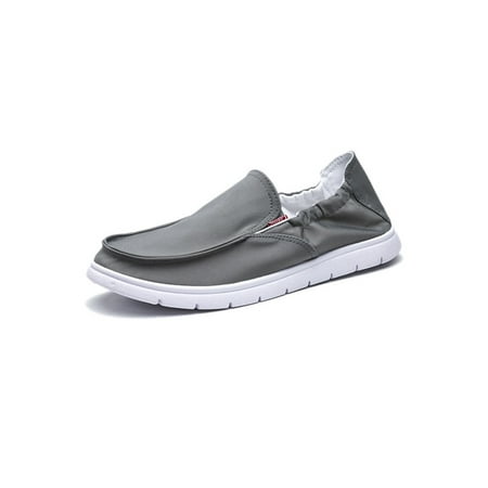 

Lacyhop Mens Casual Canvas Loafers Slip On Driving Moccasins Flats Breathable Shoes Anti-Slip