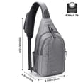 thumbnail image 4 of Mochila bandolera G4Free con bloqueo RFID, gris, 4 of 7