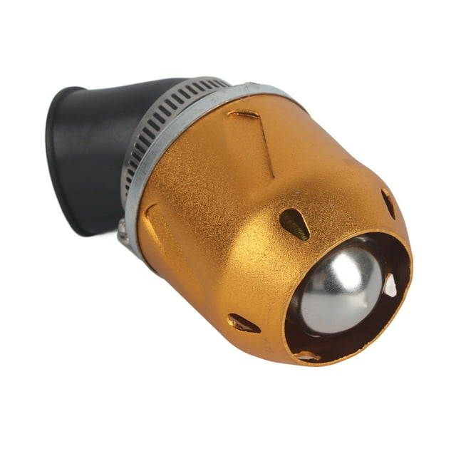 Filtro de aire de admisión con forma de bala de 35 mm para motocicleta, scooter, ATV, moto de cross, dorado