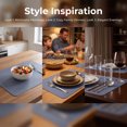 thumbnail image 2 of Unique Bargains 6 Pack Faux Leather Placemats for Kitchen Dining Table Decor Dark Gray 17"x12", 2 of 7