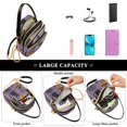 thumbnail image 5 of FORMRS Crossbody Bag for Women Quilted Travel Shoulder Cell Phone Purse with Chain Strap Handbag, Purple Halloween Black Cat, 5 of 7