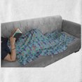 thumbnail image 6 of Dogs Soft Flannel Fleece Blanket, Variety of Funny Dogs Holding Each Others' Leashes Colorful Childish Nursery Pattern, Cozy Plush for Indoor and Outdoor Use, 50" x 70", Multicolor, by Ambesonne, 6 of 6