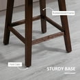thumbnail image 5 of HOMCOM 28" Upholstered Bar Stool Swivel Bistro Pub Dining Chairs Light Grey, 5 of 9