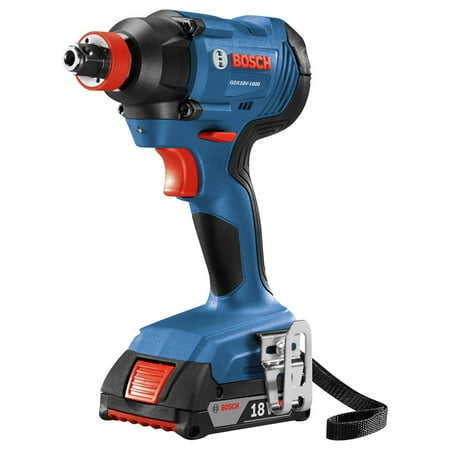 Factory-Reconditioned Bosch GDX18V-1600B12-RT 18V 1/4 In. and 1/2 In. Two-In-One Socket-Ready Impact Driver Kit (Refurbished)