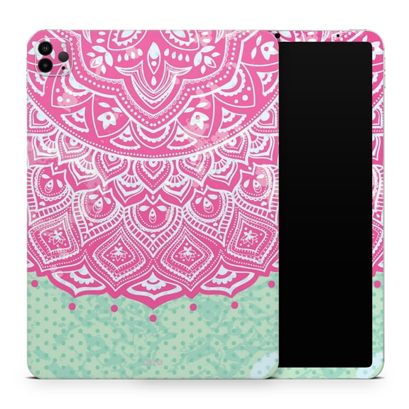 DesignSkinz Green and Pink Tribal v3 Full-Body Skin Decal Wrap Cover for iPad (A1219/A1337)