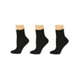 thumbnail image 5 of Sierra Socks Women's Organic Cotton Extra Smooth Toe Seaming 3 Pair Pack (Fits Shoe Size 4-10, Socks Size 9-11, Black (3 Pair Pack)), 5 of 9