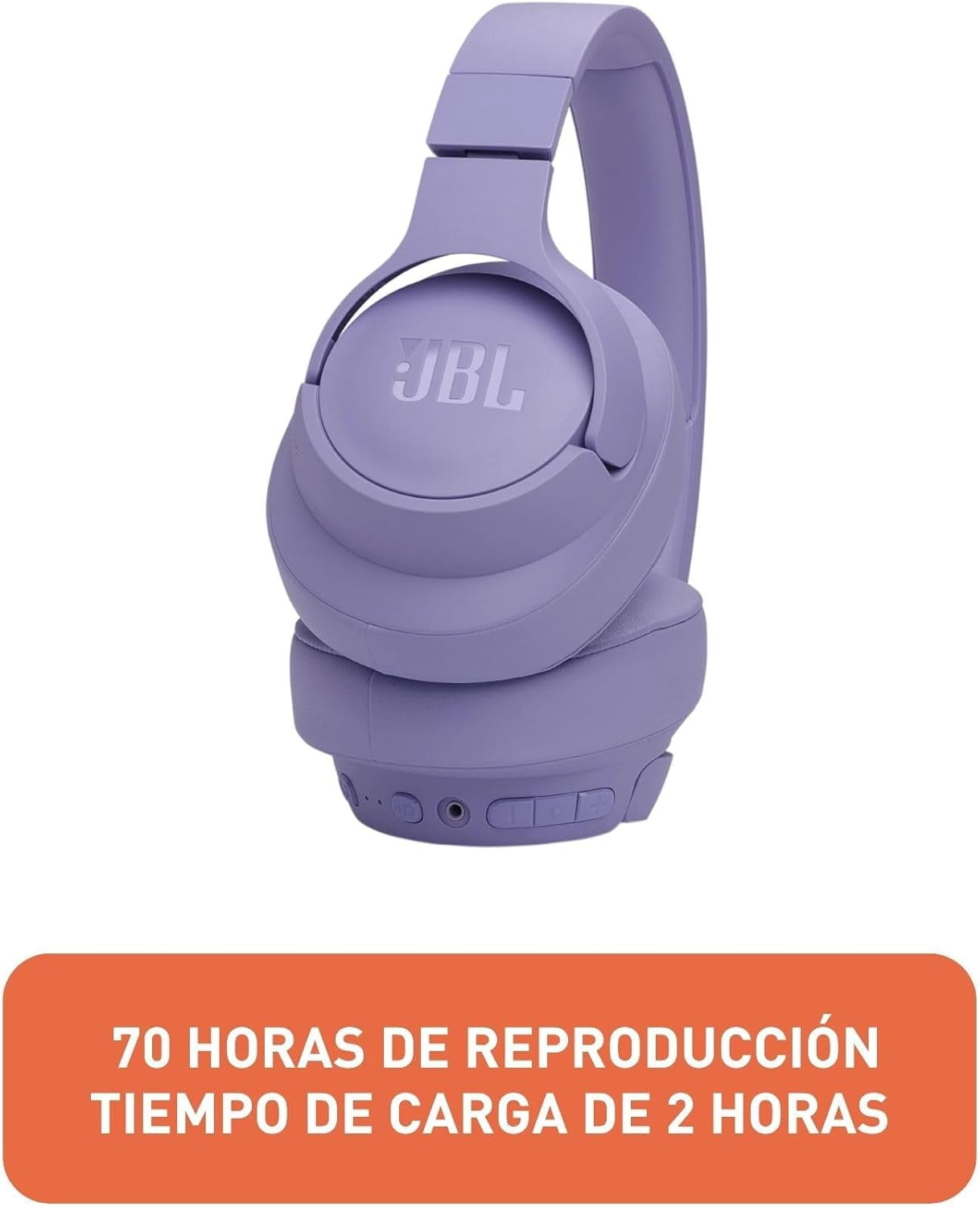 JBL Tune 770NC - Adaptive Noise Cancelling Wireless Over-Ear Headphones - Purple