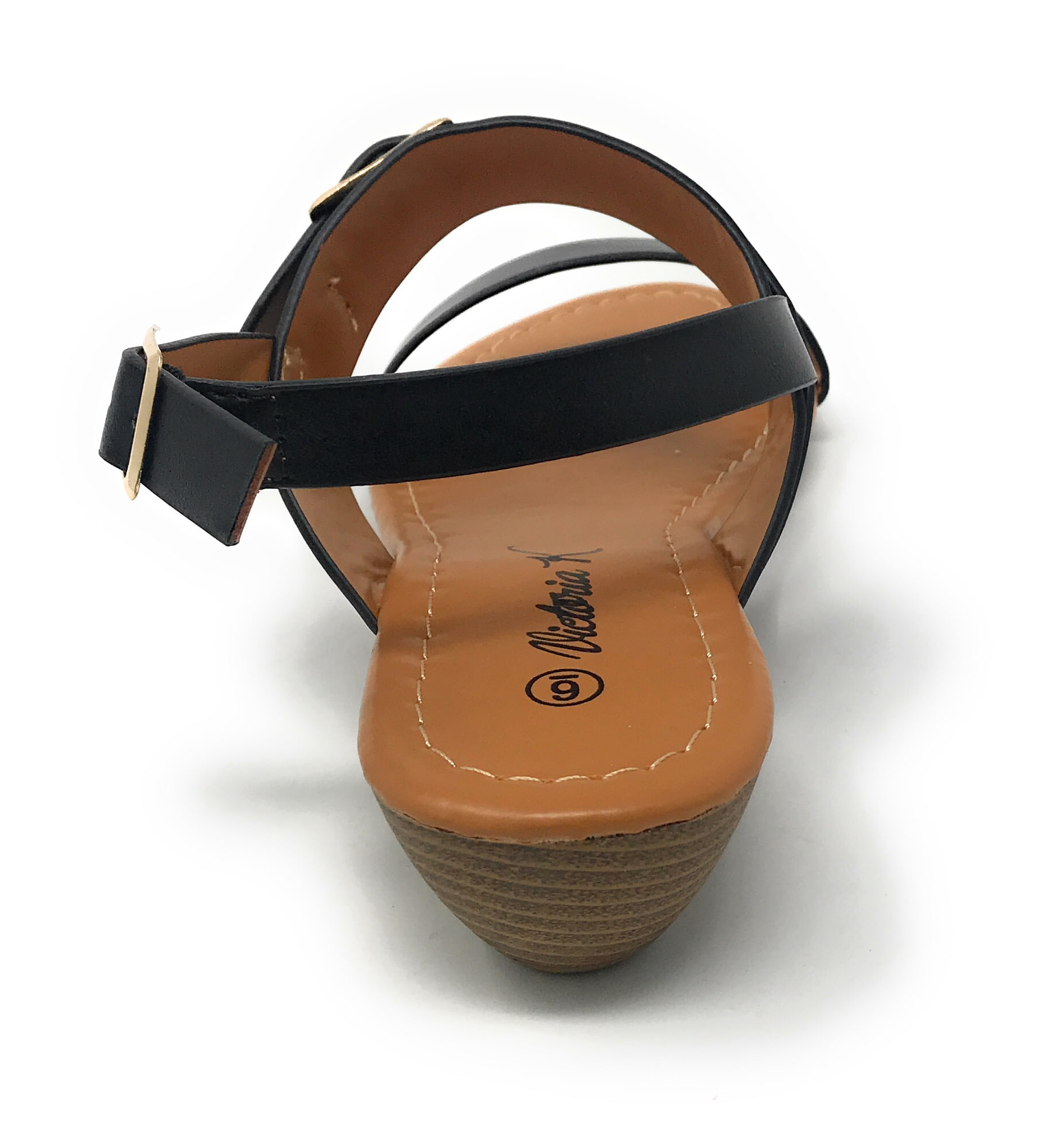 Victoria K Women's Wedge Buckle sandal