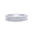 thumbnail image 5 of AFFY White Natural Diamond Engagement & Wedding Trio Bridal Ring Set In 10k White Gold (0.33 Cttw), Ring Size 11, 5 of 8