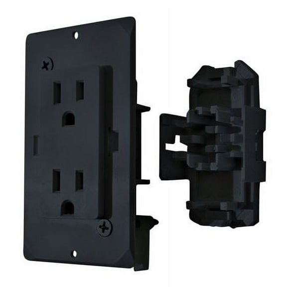 Valterra Products LLC DG15BKVP 15 AMP DECOR RECEPTACLE WITH COVER - BLACK / EA