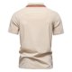 thumbnail image 5 of Camisa de manga corta entallada para hombre: con cuello, poliéster, primavera/verano, pantalones/pantalones cortos a juego, tallas S-XXL (busto 104-123 cm), 5 of 5