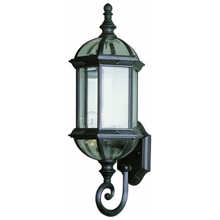 

zhou yan jun Lighting TG4180 BK Traditional One Wall Lantern Outdoor-Post-Lights 22-1/4-Inch Black