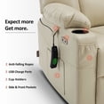thumbnail image 4 of MCombo Large-Wide Power Lift Recliner Chair with Massage and Heat for Big and Tall Elderly People, Faux Leather R7541 (Beige, Large-Wide), 4 of 9