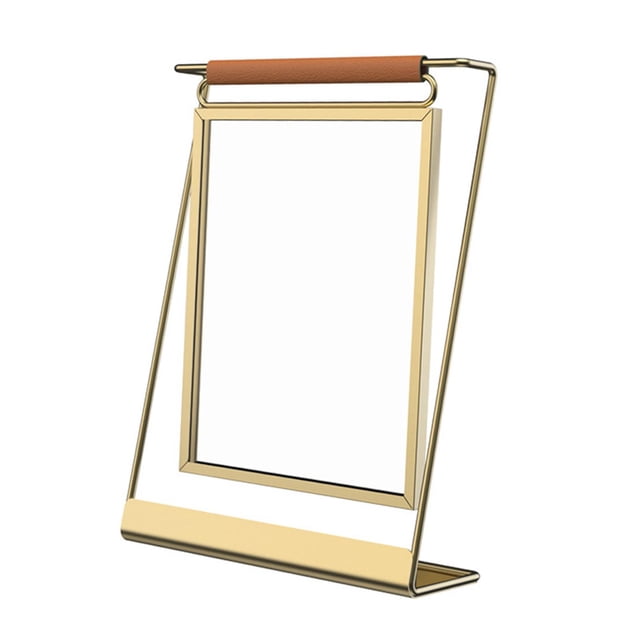 simhoa Creative Photo Frames Art Poster DIY Metal Tabletop Display for Decoration Home Gold