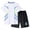 White, variant on Xudanell Teen Boy Summer Outfit 3T-14 Summer Sport T-Shirt Shorts Set Print Clothing Sets Tracksuit (Light Green, 5-6 Years)