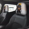 thumbnail image 2 of Kdxio Dachshund Sitting in Bathtub Pattern Print 2 Piece Car Head Rest Covers Set Auto Front/Rear Seats Headrest Cover Universal Fit Most Cars,Sedan, SUV, 2 of 9