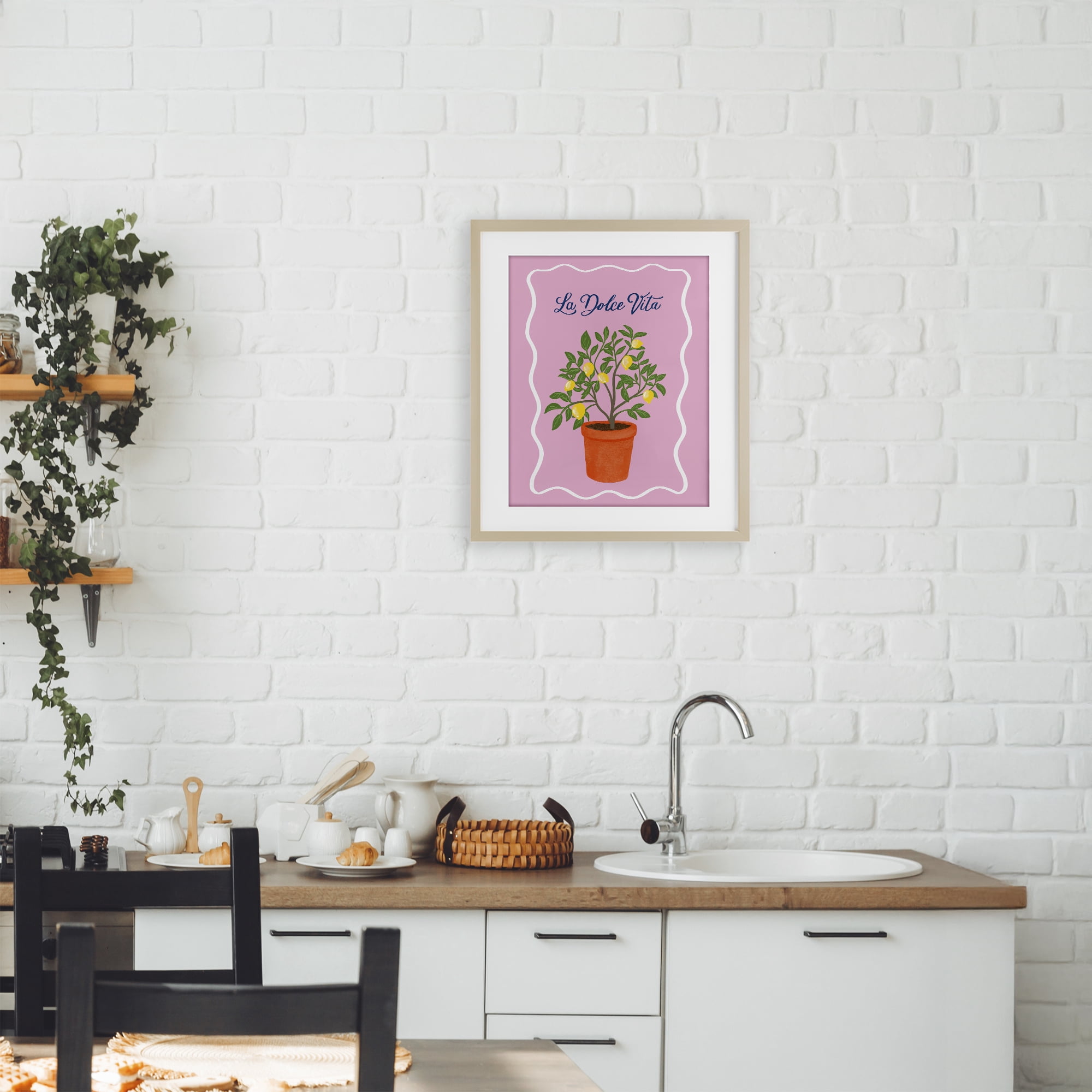 Stupell Industries Dolce Vita Lemon Tree Birch Framed Print Under Glass, design by Be Ni La