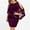 Wine, variant on Pntutb Women's Plus Size Cold Shoulder Overlay Asymmetric Chiffon Strapless Sequins Dress