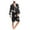 Black, variant on House Eobes for Men Clearance Unisex Imitation Silk Nightgown All Season Thin Long Sleeve Cardigan