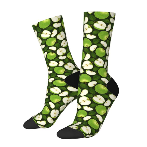 Balery Green Fruit Calcetas Largas con Estampado para Hombre y Mujer – Suaves y Transpirables, Talla Única (US 5-11)