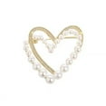 thumbnail image 2 of Eoperou Women Brooch Faux Pearl Rhinestone Decor Heart Shape Stainless Anti-slip Wear-resistant Coat Collar Hat Scarf Decoration Clothes Pin Garment Jewelry, 2 of 8