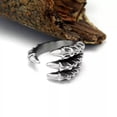 thumbnail image 3 of Sharp Dragon Claw Titanium Steel Biker Ring Men Jewelry Cool Punk Band Size 7-12, 3 of 7