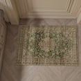 thumbnail image 3 of BERTHMEER 2'x3' Small Area Rugs for Entryway Laundry Bedroom Entrance Bathroom Kitchen Dorm Brown and Green Non Slip Washable Vintage Traditional Oriental Carpets Distressed Rugs, 3 of 6