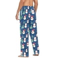 thumbnail image 6 of Men's Pajama Pants Christmas Tree Snowman Cotton Long Sleepwear Lounge Pants S, 6 of 7