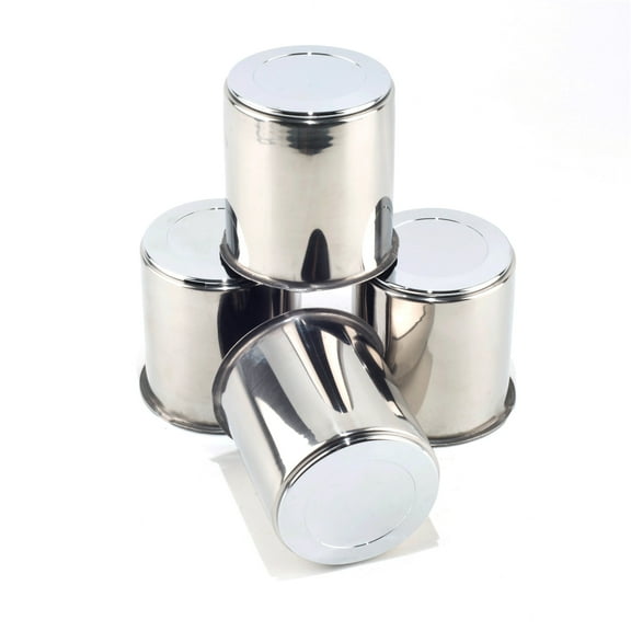 RhinoTuning 3.15in Stainless Push-Thru Center Caps For Trailers Trucks SUVs RV Wheel Rims 4pcs