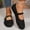 Black, variant on Flats for Women Mesh Round Closed Toe Wide Size Summer Outdoor Lazy Moccasin Shoes